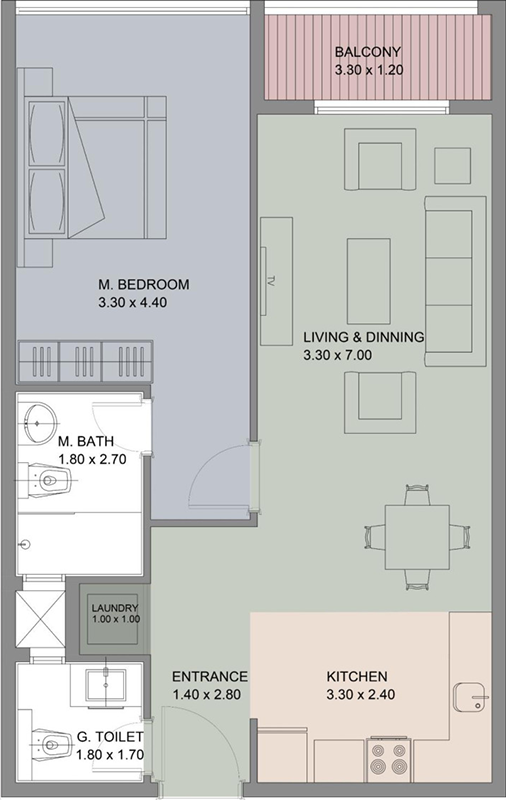 one bedroom apartment for sale in oman