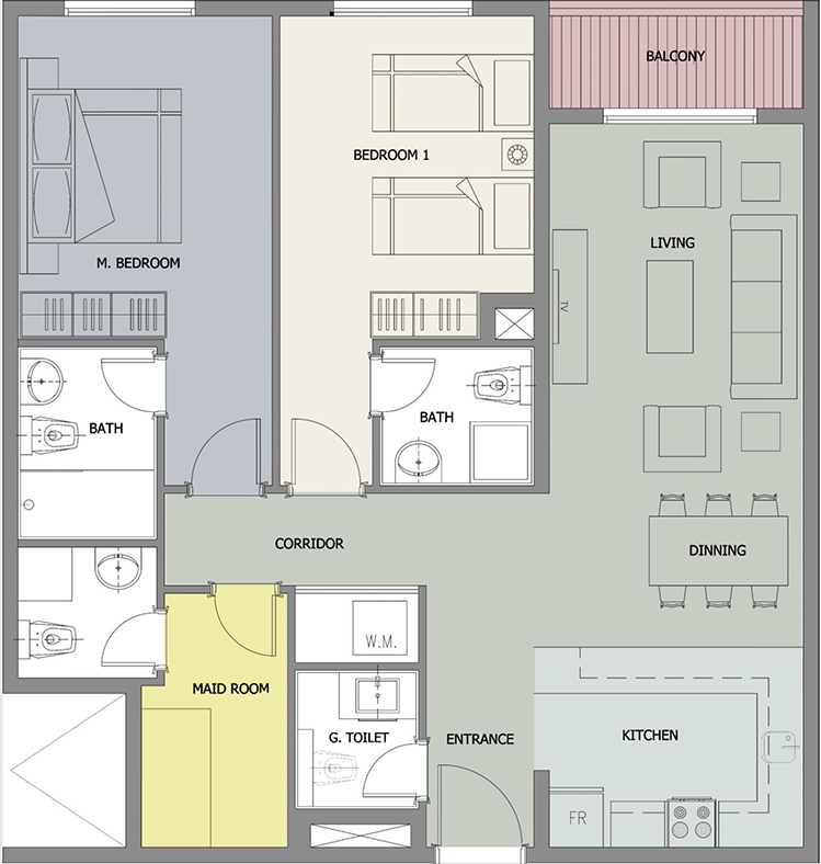 two bedroom apartment for sale in oman
